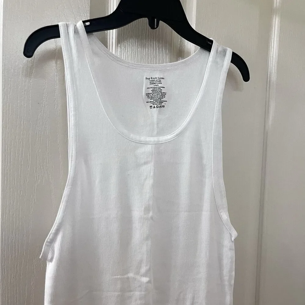 Polo Ralph Lauren Classic Fit Cotton Tank Tops Undershirts Lot of 2 Men's Size L